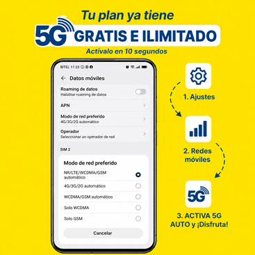 Cómo activar 5G en Honor y Huawei paso a paso