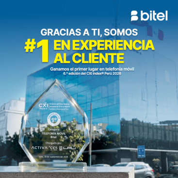 Bitel consolida su liderazgo en experiencia del cliente y obtiene el primer lugar en el CX Index 2026
