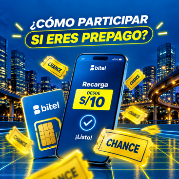 Recarga desde S/10 y participa en los sorteos de Bitel