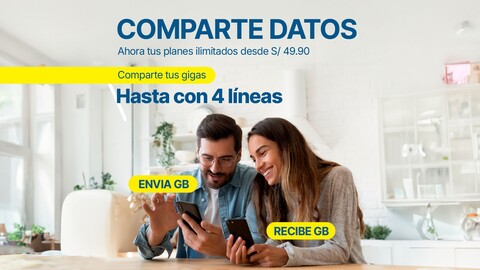 ¡COMPARTE DATOS CON OTRAS LÍNEAS CONTROL BITEL!