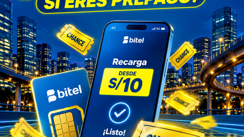 Recarga desde S/10 y participa en los sorteos de Bitel