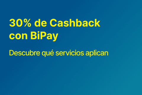 30% de cashback: Conoce qué servicios aplican