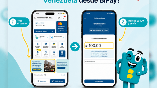 BiPay by Bitel y Perú Pendiente se unen para llevar ayuda solidaria a las familias de Venezuela