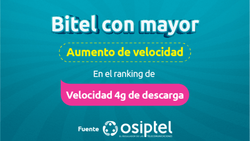 OSIPTEL: Bitel se consolida como la operadora con mayor aumento de velocidad de descarga 4G.