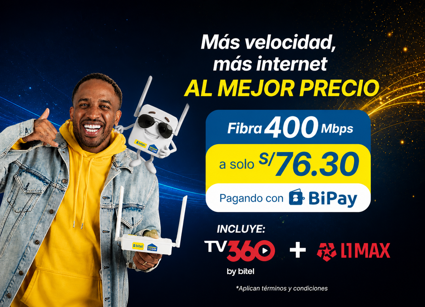 TV360 y L1MAX CON Fibra hogar