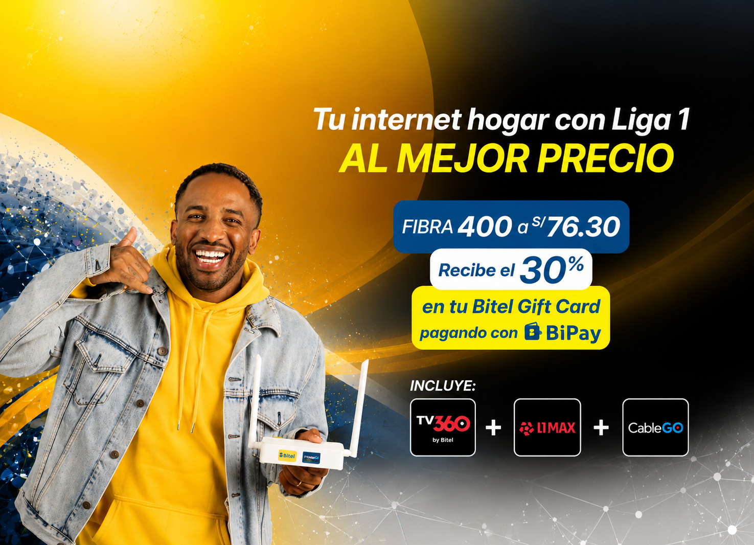 TV360 y L1MAX CON Fibra hogar