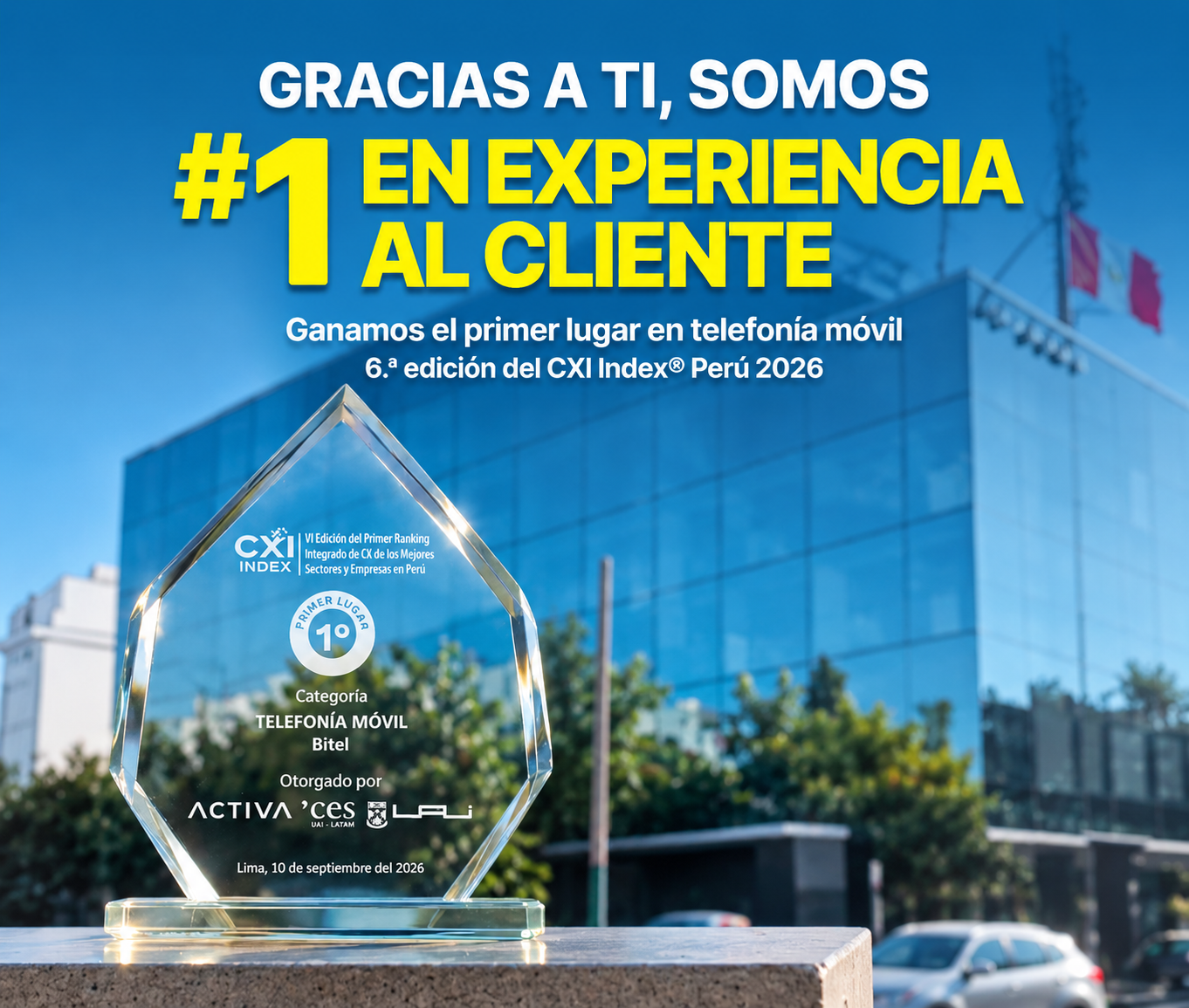 Bitel consolida su liderazgo en experiencia del cliente y obtiene el primer lugar en el CX Index 2026