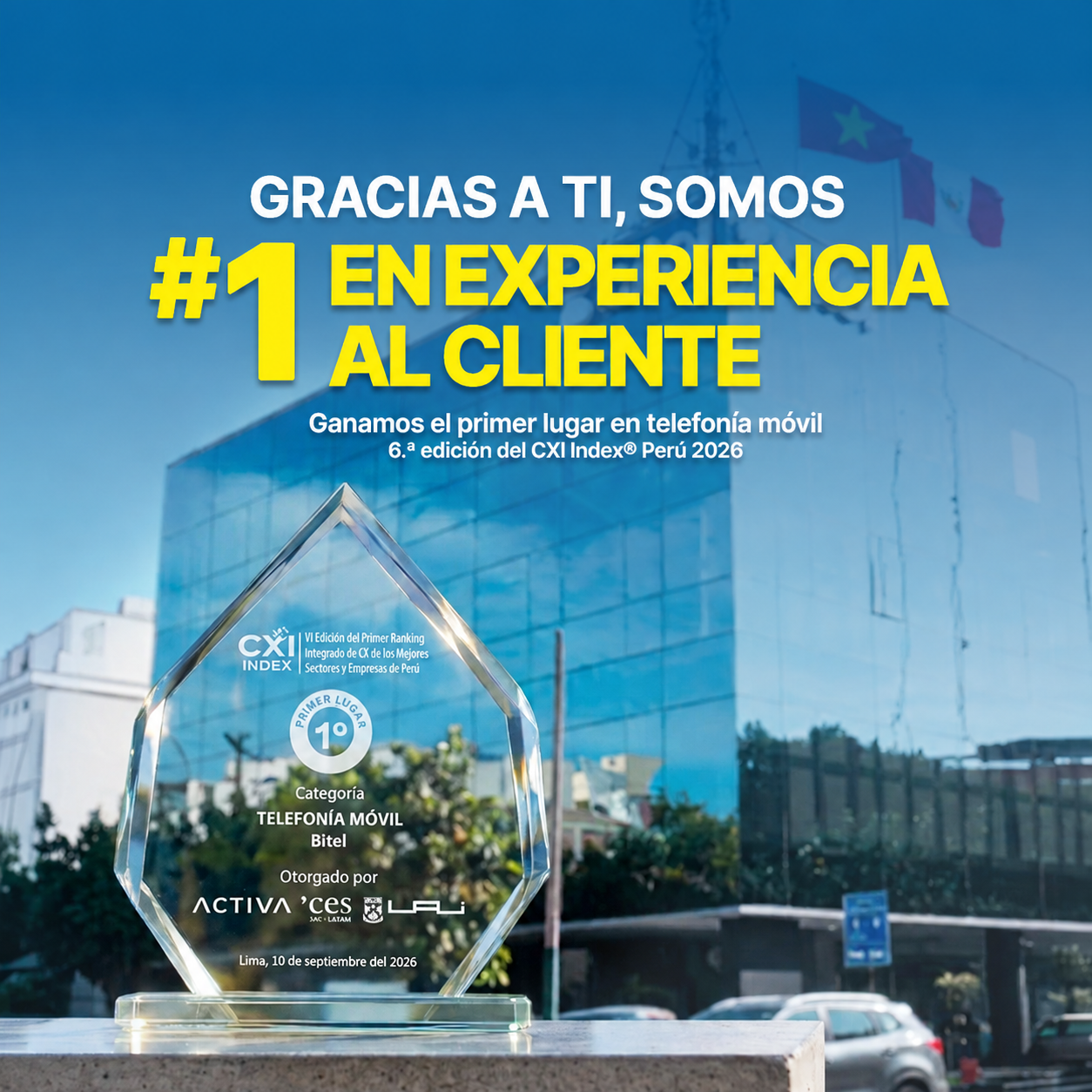 Bitel consolida su liderazgo en experiencia del cliente y obtiene el primer lugar en el CX Index 2026